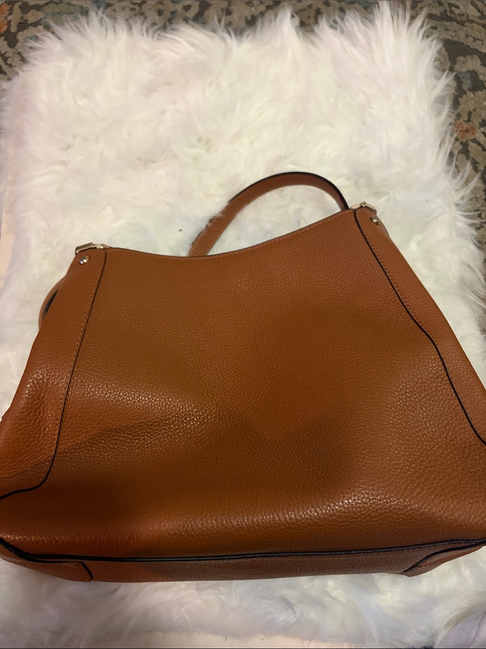 kate spade Rust Pebbled Leather Shoulder Bag - Picture 11 of 12